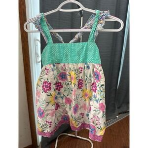 Matilda Jane Girls Dream Chasers Floral Imagination Tunic Top Cottgecore size 12